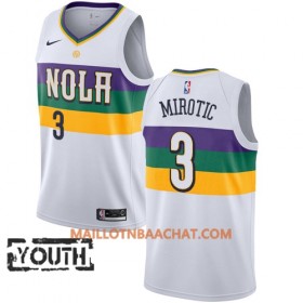Maillot NBA New Orleans Pelicans Nikola Mirotic 3 2018-19 Nike City Edition Blanc Swingman - Enfant